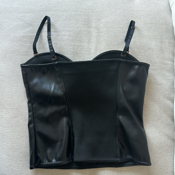 JLUX LABEL Faux Leather Bustier - Picture 2 of 2